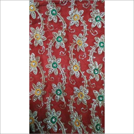 Net Sequence Embroidered Fabric