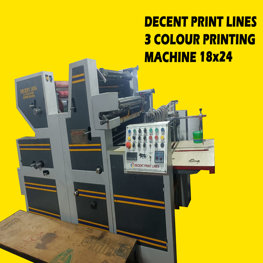 Three Color Non Woven Bag printing Machine