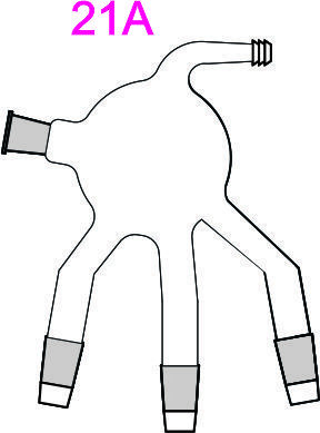 Adapters Bend with Multiple Connection - Borosilicate Glass, Joint Sizes B-14 to B-24, Autoclavable, Versatile Design