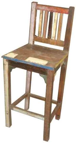 Reclaimed wood bar chair