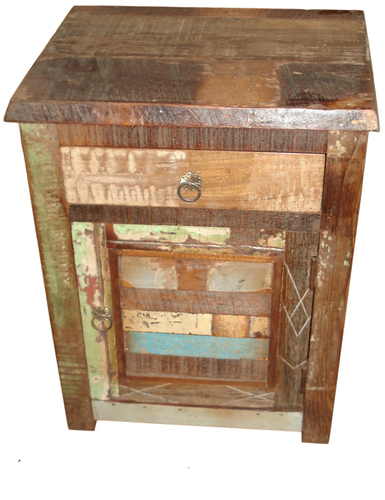 Polished Reclaimed Wood Bedside