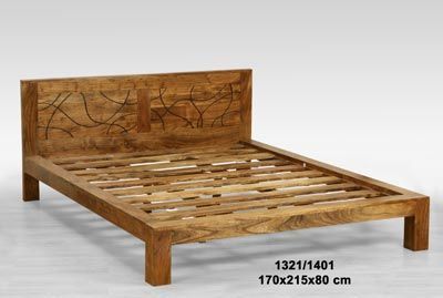 Handmade Carved Wooden Bed