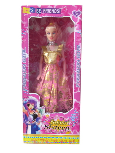 Sweet Sixteen - Plastic, 12 Inches, Pink | Posable Doll, Detailed Dress, Collectible Toy