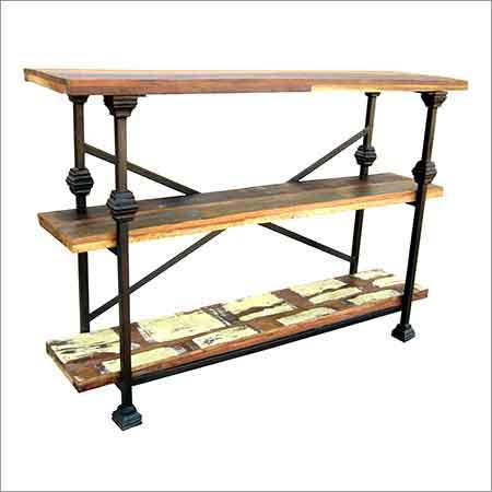 Book Shelves - Metal and Wood Construction | Aluminum and Iron Frame Stylish Design for Home or Office Use
