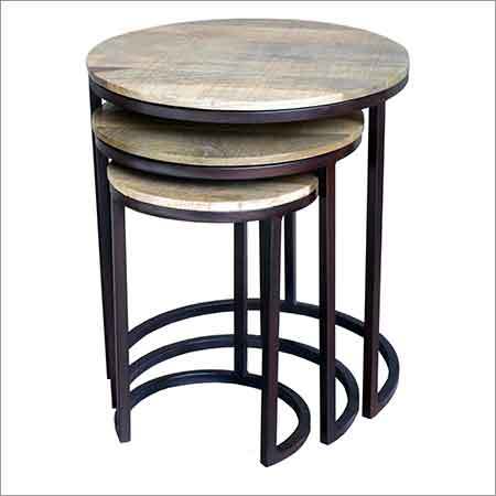 Metal Designer Wooden Stool