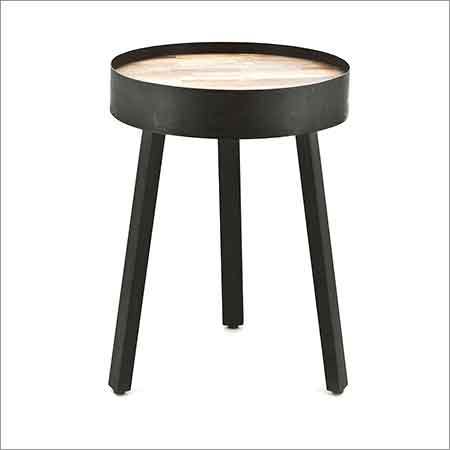 wooden round stool
