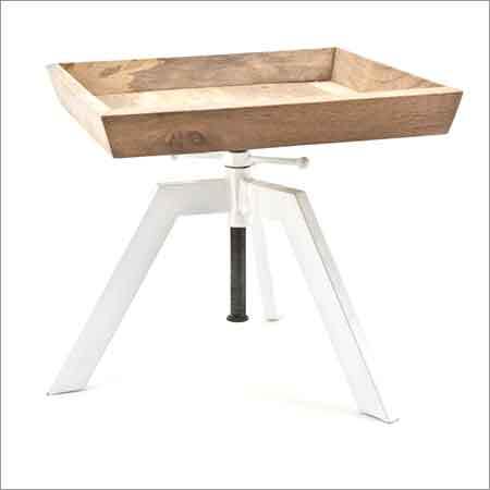 Wood Table With Tray