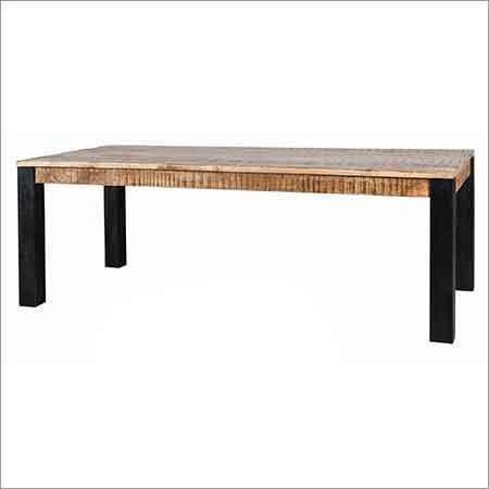 Metal Outdoor Wood Dining Table