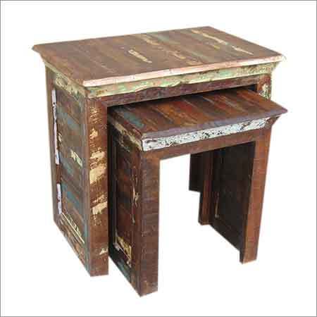 Furniture Accessories Reclaimed Wood Nest Tables