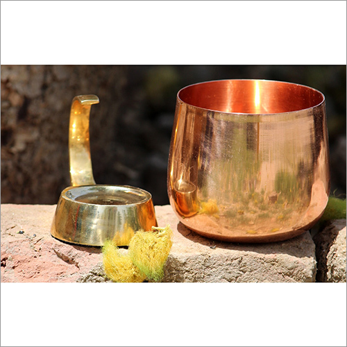 Copper Mug On Brass Base