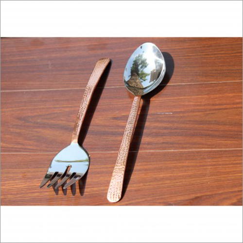 Copper Salad Set Flat Handle
