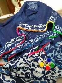 Blue Shibori Saree