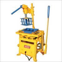 Hand Operated Concrete Block Making Machine - Steel & Wood Build,  Durable Yellow & Blue Design, Low Fuel Consumption & Easy Operation