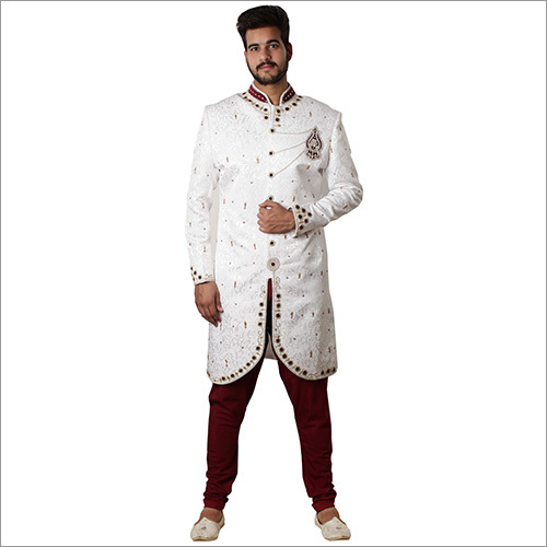 White Designer Sherwani
