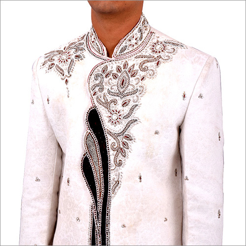 White Indo Western Plus Fancy Sherwani