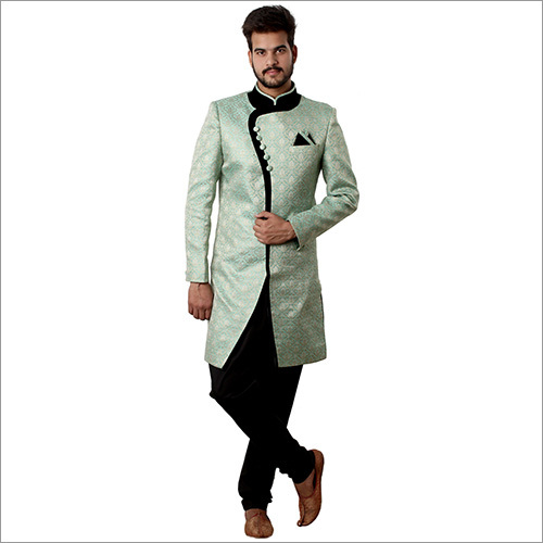 White Indo Western Plus Sherwani