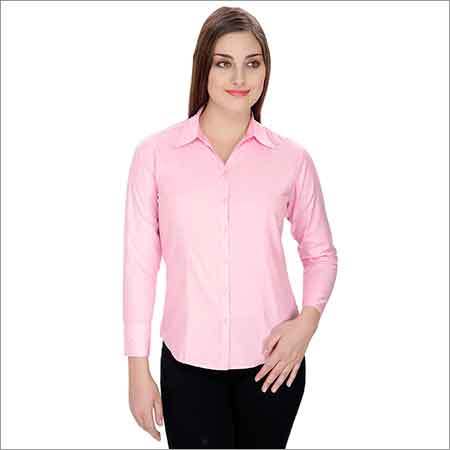 Ladies Pink Formal Shirt