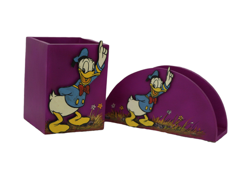 Mdf Wood Pen Stand And Napkin Holder