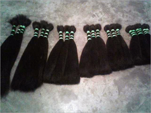Black Double Drawn Human Hair
