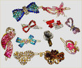 Stone Hair Clips