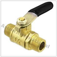 Brass Mini Ball Valve Male x Male (Round)
