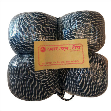 Zebra(Black & White) Polyester Rope Rolls In A Packet: 4