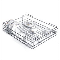 Ss Cup & Saucer Basket - 18 X 12 X 4 Inches, Stainless Steel | Easy To Clean, Sturdy Design, Holds 12 Cups & Saucers