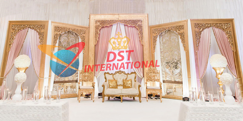 Fiber Golden Carved Door Panel