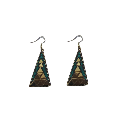 Designer Green Color Handmade Earring Set Of 2 Pcs