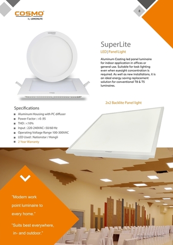 2x2 Square Slim LED Panel Light