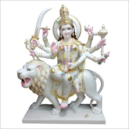 Non Toxic Durga Mata Marble Statue