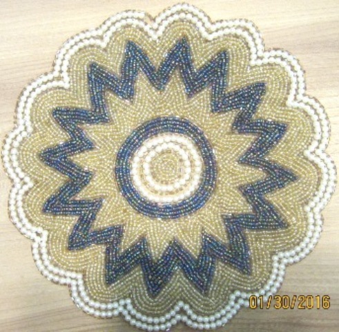 Dull Golden Floral Placemats