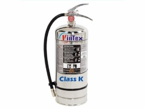 silver fire extinguisher