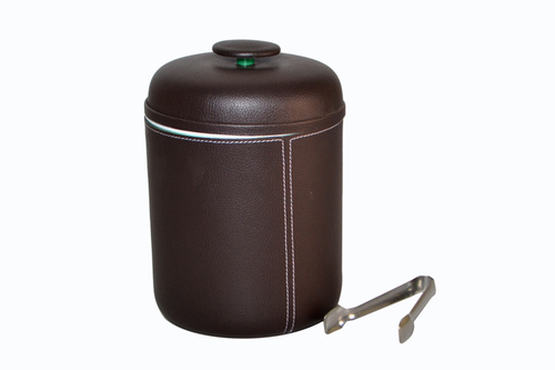 Brown Leather Ice Bucket