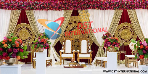 Round Golden Carved Panels