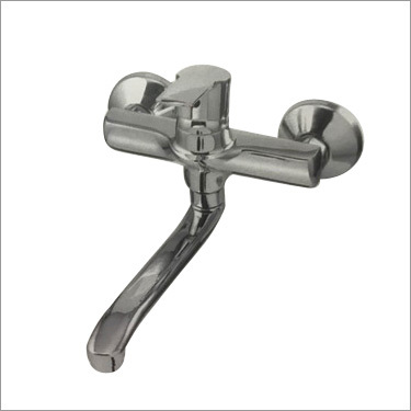 C.P. S/L WALL MOUNTED SINK MIXER WITH S'SPOUT 40MM