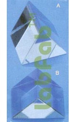 PRISM GLASSA - Glass, Angles 60x60x60 & 90x45x45 Deg, Polished Faces, Bevelled Edges, Non-Optical, Right Angled