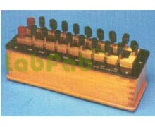 Resistance Box, Plug Type - Polished Teak Wood, Bakelite Panel | Split Brass Contacts, Interchangeable Plugs, Constantine Wire Coils