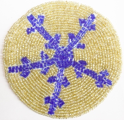 Beaded Coaster Set - 5.5 Inch Round, Golden Finish | 100 Pieces, Modern Design, Perfect for Home Furnishings