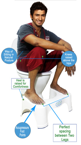 White Toilet Foot Stool For Western Toilets