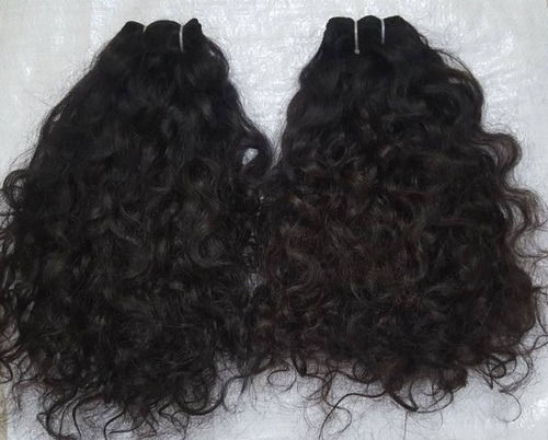 Machine Weft Natural Deep Curly Black Hair