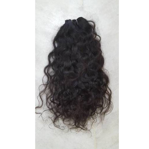 Machine Weft Natural Black Deep Wave Human Hair