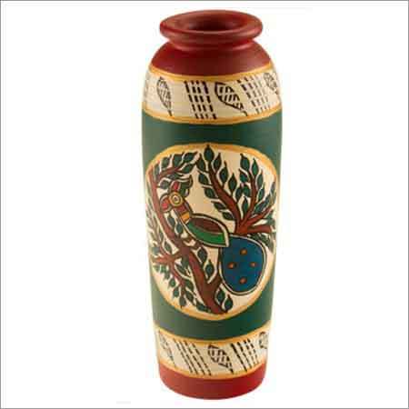 Handpainted Tribal Terracotta Flower Vase