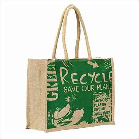 Green & Wood Color Jute Bags