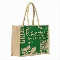 Green & Wood Color Jute Bags
