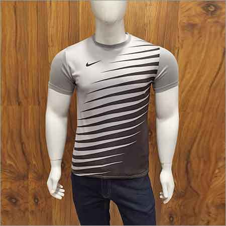 Grey Mens Printed T Shirt