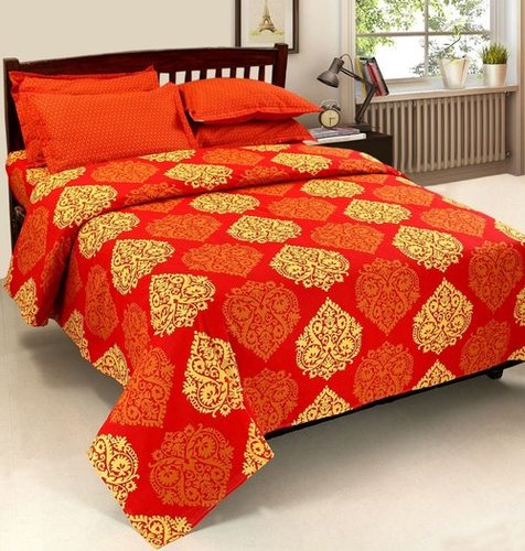 3 D Bed Sheet - Polyester Material, Printed Dobby Style | Vibrant Pattern Enhancing Bedroom Aesthetics and Comfort
