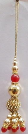 RED Lehnga Saree Tassel