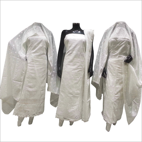 Cotton White Unstiched Suit