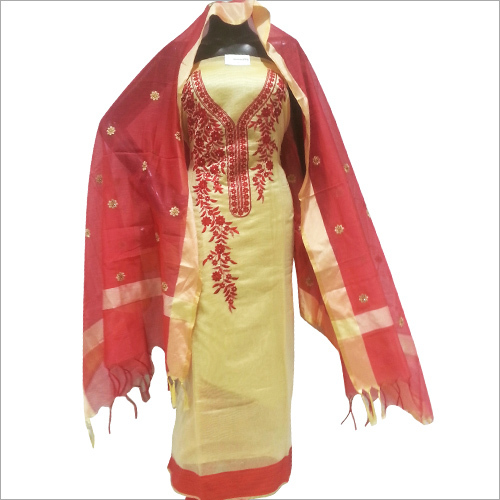 Embriodered Cotton Unstiched Suit